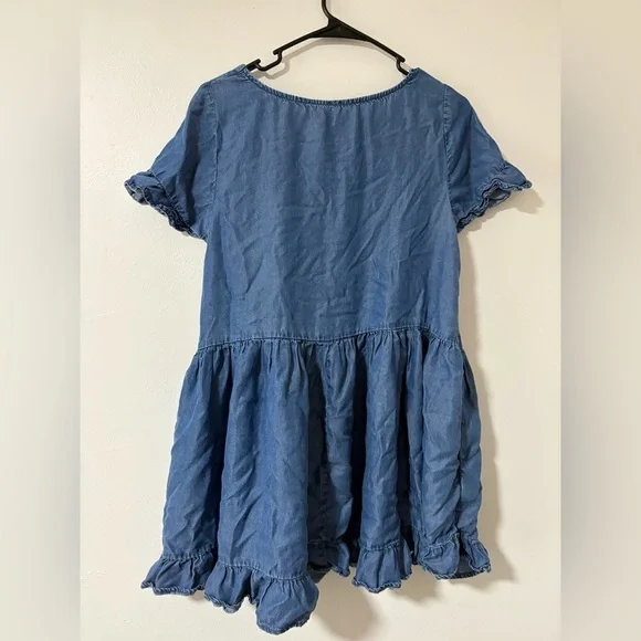 Free People Sadie Denim Tunic Mini Dress S - Picture 7 of 7